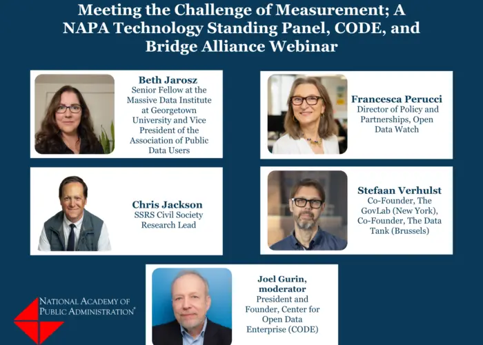 Meeting the Challenge of Measurement; A NAPA Technology Standing Panel, CODE, and Bridge Alliance Webinar