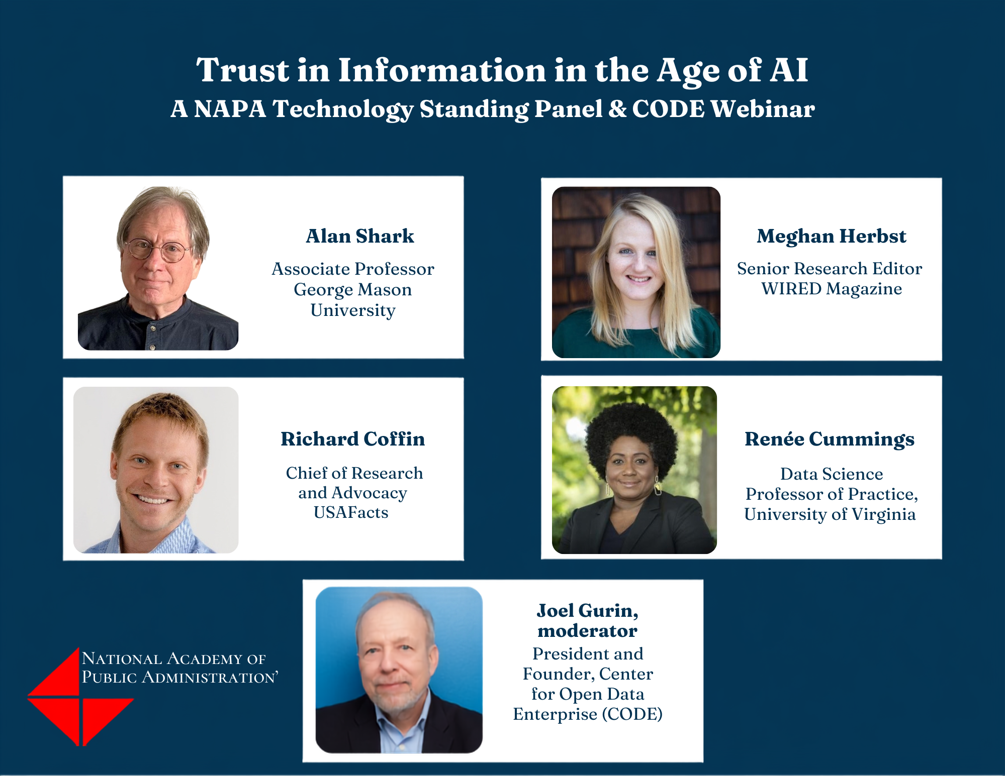 Technology Leadership Standing Panel: Trust in information in the age of AI