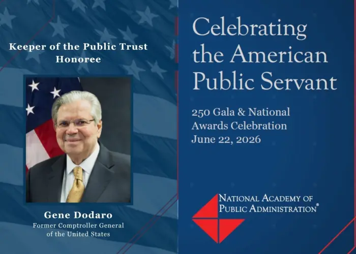 Academy to Honor former Comptroller General Gene Dodaro with Keeper of the Public Trust Award