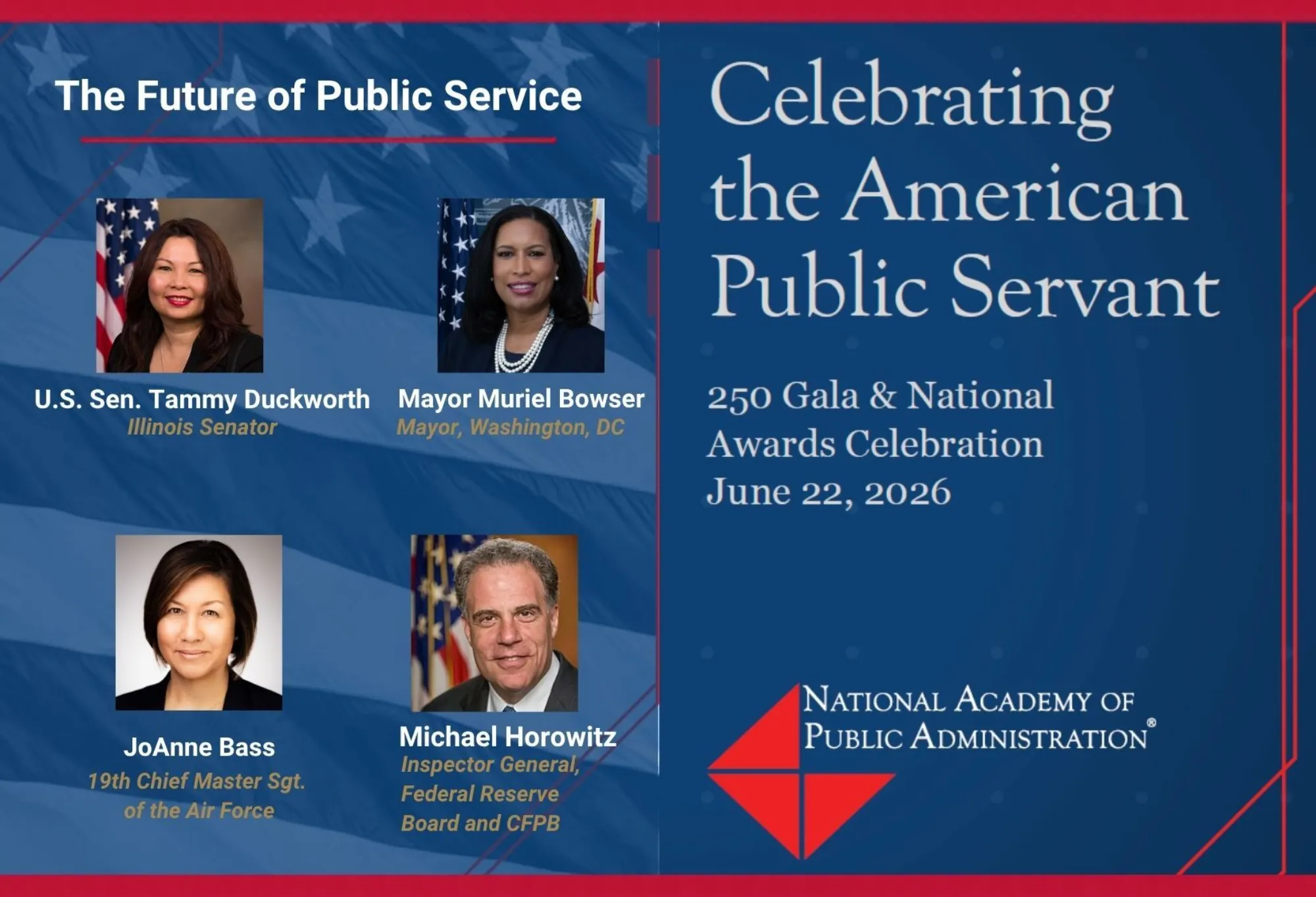 All-Star Panel to discuss “The Future of Public Service” at Celebration of the American Public Servant 250 Gala