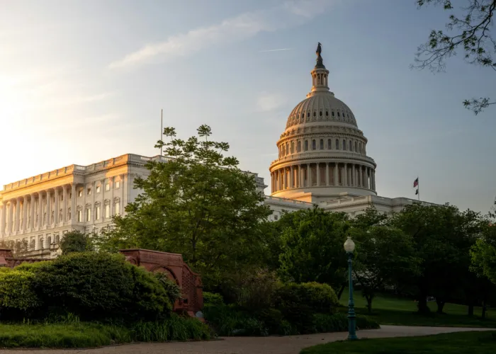 Sunrise at the US Capitol in Washington DC